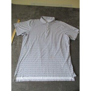 B. Draddy Sport Wave stripe Golf Performance Polo Blue Size XL